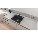 GROHE Start Keukenkraan - Lage uitloop - 90° draaibereik - Met uittrekbare handdouche - Mat zwart