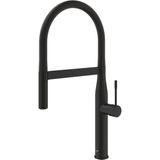 GroheEssence New1-gats keukenkraan m. professionele uittrekbare handdouche m. 2 straalsoortenvoorsprong 24cmphantom black 30503kf0