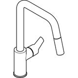 GROHE QuickFix Start Keukenkraan - Met uittrekbare uitloop - Hoge uitloop - Matte Black
