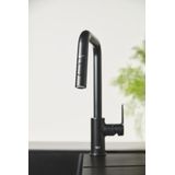 GROHE QuickFix Start Keukenkraan - Met uittrekbare uitloop - Hoge uitloop - Matte Black