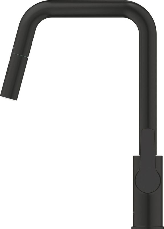 GROHE QuickFix Start Keukenkraan - Met uittrekbare uitloop - Hoge uitloop - Matte Black