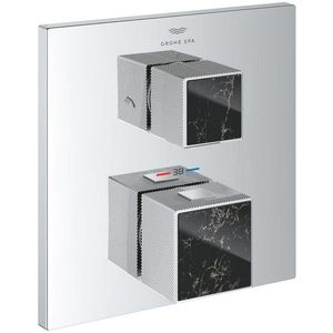 Grohe Grohtherm cube afdekset thermostaat m/omstel vanilla noir 24430000