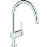 GROHE Minta Keukenkraan - hoog - draaibare/uittrekbare ronde uitloop - supersteel geborsteld 32918dc0