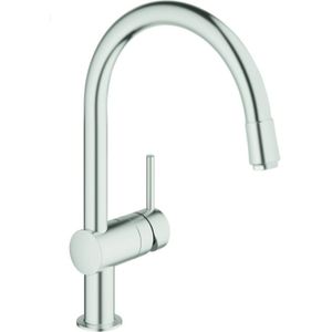 GROHE Minta Keukenkraan - hoog - draaibare/uittrekbare ronde uitloop - supersteel geborsteld 32918dc0