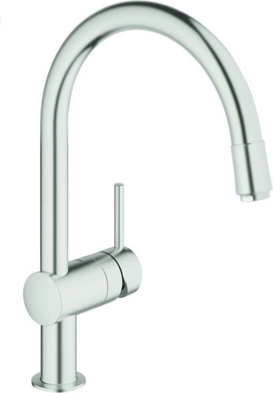 GROHE Minta Keukenkraan - hoog - draaibare/uittrekbare ronde uitloop - supersteel geborsteld 32918dc0