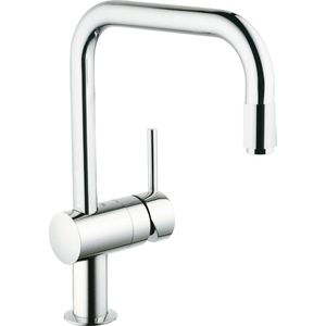 GROHE Minta Keukenkraan - Draaibare U-uitloop - Uittrekbare Handdouche - Chroom - 32067000