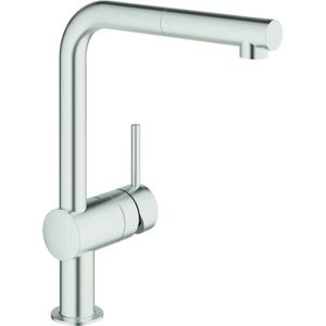 GROHE Minta Keukenkraan - L Uitloop - Uittrekbare Handdouche - RVS