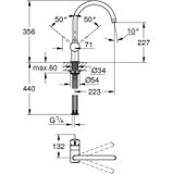 GROHE Flair Keukenkraan - hoog - chroom 32452000