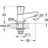 GROHE Costa L Fonteinkraan - 1/2'' - laag model - chroom - 20404001