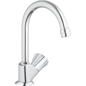 Grohe - Costa Standventil, schwenkbarer Rohrauslauf mit Mousseur, Markierung Blau, Chrom