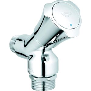 GROHE Costa L - Beluchterkraan - Chroom - Wandmontage - Metalen Greep - Markering Blauw