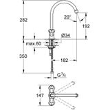 GROHE Costa-L Keukenkraan - Chroom