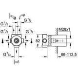 GROHE Drieweg-omstelling , 29033000