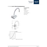 GROHE Costa Trend Keukenkraan - Hoge uitloop