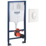 2-in-1 Set für wc Rapid sl, 1,13m Bauhöhe, Element für wc 1,13m Bauhöhe, WC-Betätigung Skate Air in Alpinweiß - Grohe