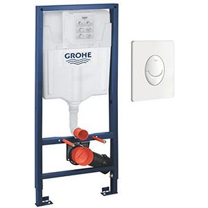 2-in-1 Set für wc Rapid sl, 1,13m Bauhöhe, Element für wc 1,13m Bauhöhe, WC-Betätigung Skate Air in Alpinweiß - Grohe