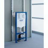 GROHE Rapid SL 3-in-1 Inbouwreservoir set - Voor een hangend toilet - 1,13m - Muurbeugels - Met witte bedieningsplaat