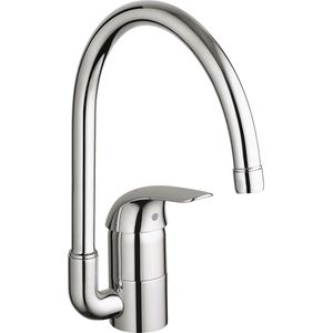 Grohe Euroeco keukenkraan met hoge C-uitloop chroom