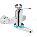 GROHE Euro Wastafelmengkraan - wandmont.m/kopp.chroom