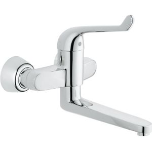 GROHE Euroeco veiligheids wandkraan draaibare uitloop chroom 32793000