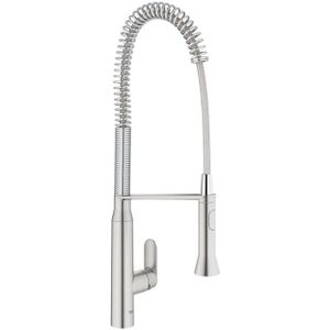 GROHE K7 Keukenkraan - hoog - 2 straalsoorten - met profesionele handdouche - supersteel geborsteld 32950DC0