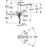 GROHE Get Keukenkraan - chroom 30196000