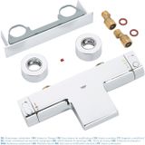 GROHE Grohtherm 2000 New Thermostatische Badkraan - 15cm - CoolTouch - met tray - chroom