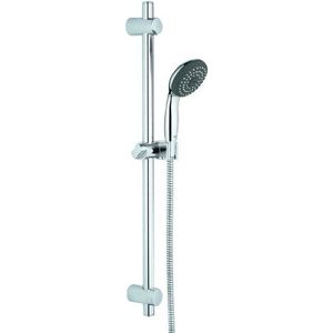 GROHE 27955000 Vitalio Start 100 douchestang met handdouche (100 mm), doucherang (600 mm) en doucheslang (1750 mm), 3 sproeipatronen, 9,5 l/minuut