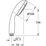 GROHE Vitalio Start 100 Handdouche 1 Straalsoort - Chroom