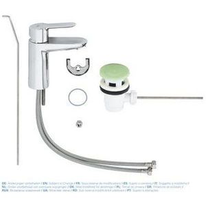 Grohe BauEdge - Wastafelkraan met waste, chroom 23328000