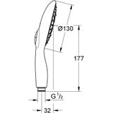 GROHE Vitalio Rain 130 Handdouche 4+ stralen, 26107000