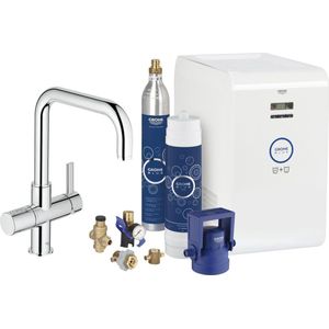 GROHE Blue® Chilled & Sparkling Keukenkraan - Voor gefilterd en gekoeld koolzuurhoudend water - U-uitloop - Chroom