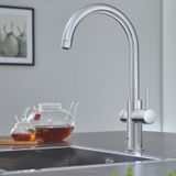 Grohe Red 3-in-1 kokend water kraan met C-uitloop en combi boiler chroom