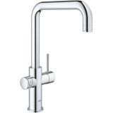 Grohe Red 3-in-1 kokend water kraan met U-uitloop en combi boiler chroom