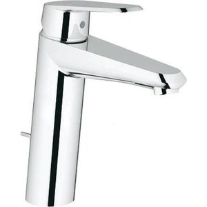 GROHE Eurodisc Cosmopolitan waterbesparende wastafelkraan medium met waste 35mm met temperatuurbegrenzer chroom 23448002