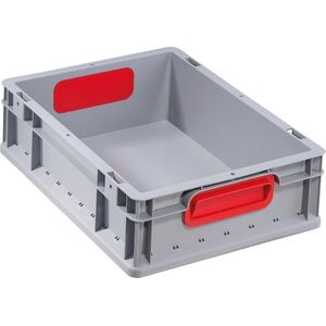 Allit ProfiPlus Eurobox grau, rot 30,0 x 40,0 x 12,0 cm