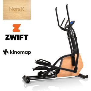 Hammer Fitness CrossPace 5.0 NorsK - Elliptical - Crosstrainer - met Zwift en Kinomap - Hardhout