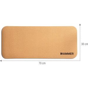 Hammer Fitness Onderlegmat S Norsk - beschermmat voor fitnessapparaten 70 x 30 cm - Recycled rubber en kurk