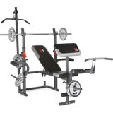 Hammer Fitness Bermuda XT Pro - Halterbank - Fitnessbank - met Lat Pulldown en CurlPult - complete Homegym