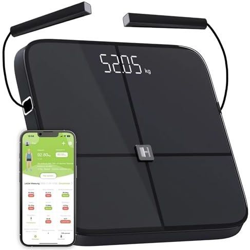 HAMMER Body Screen TX - Lichaamsanalyseweegschaal - Zwart - Inclusief App