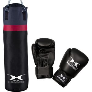 Hammer Boxing Boksset COBRA - Bokszak 100 cm Nylon met 10oz Bokshandschoenen PU