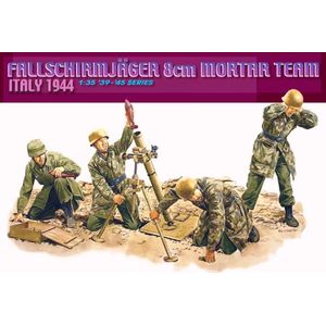 1:35 Dragon 6215 Fallschirmjaeger 8cm Mortar Team - Italy 1944 Plastic Modelbouwpakket