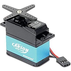 Carson 500502041 CS-6 waterdicht MG / 6 kg / JR-accessoires voor op afstand bestuurde auto's, waterdicht, servomotor, krachtige besturing en servo, modelbouw, blauw
