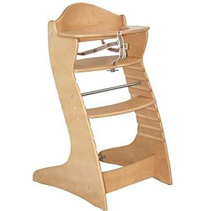 Roba Trap kinderstoel 'Chair Up', meegroeiende kinderstoel voor baby's en kinderen, kinderstoel hout, natuur