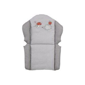Roba Hogestoelkussen Adam & Uil – Comfortabele Stoelverkleiner – Egeldruk – Geruit – Grijs
