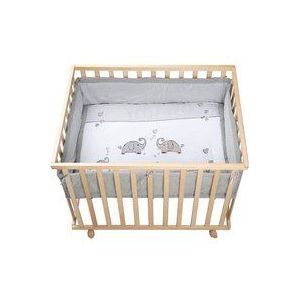 roba® Laufgitter »Jumbotwins grau, 100x75 cm«, bis 15 kg, mit Stoffeinlage und Nestchen