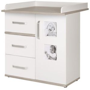 roba Luna Elm Luna Elm luiercommode met 2 fotolijsten, wit