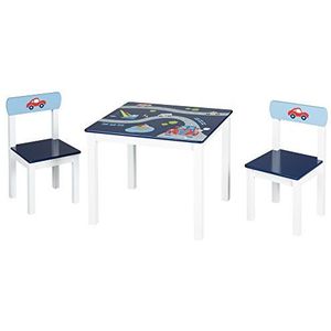 Roba Kinderen Racer Kindermeubelset, Inclusief Tafel en Stoelen, Meerkleurig, 1 Set, 450018D331