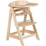 roba Sit Up Click and Fun houten kinderstoel + afneembaar dienblad – in hoogte verstelbaar – 6 maanden tot 70 kg – naturel