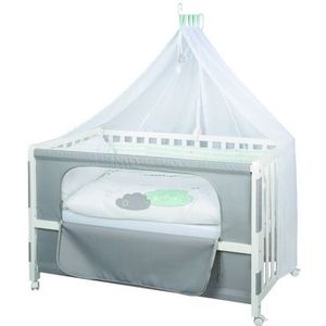 roba Happy Cloud Cododo Bed Compleet 60 x 120 cm met 4 Remwielen - Inclusief uitrusting - 6-traps in hoogte verstelbaar - Wit